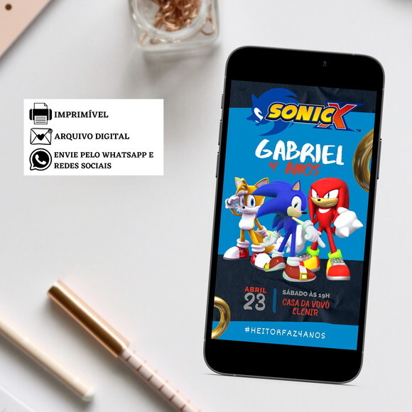 Convite Digital Sonic Virtual