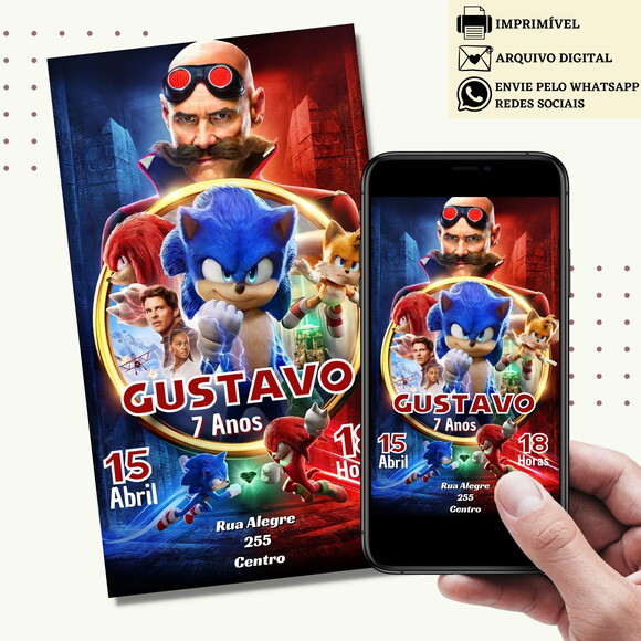 Convite Digital Sonic Virtual