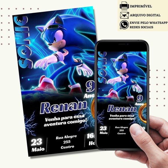 Convite Digital Sonic Virtual
