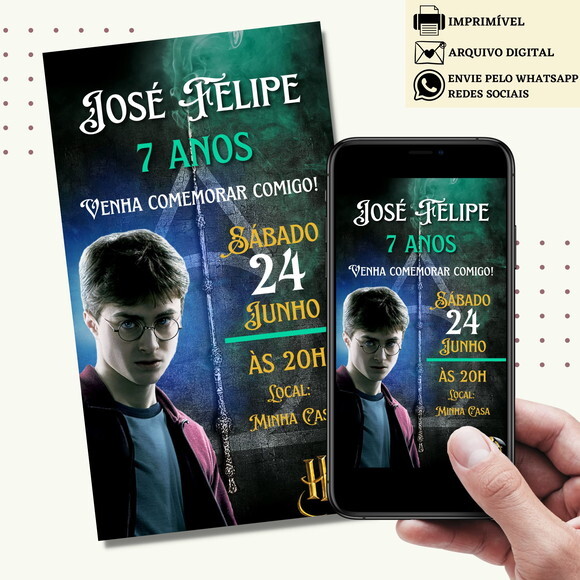 Convite Harry Potter Digital Virtual