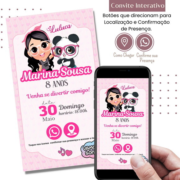Convite Luluca Digital Interativo Virtual