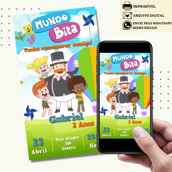 Convite Mundo Bita Digital Virtual