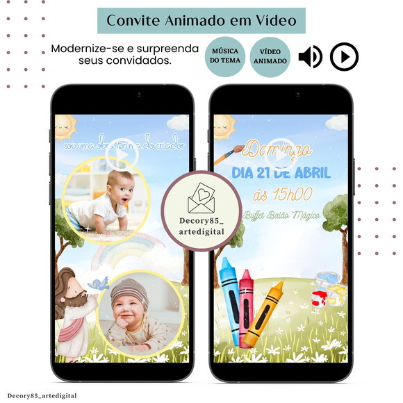 Convite o Maior Pintor do Mundo Animado com Música Digital