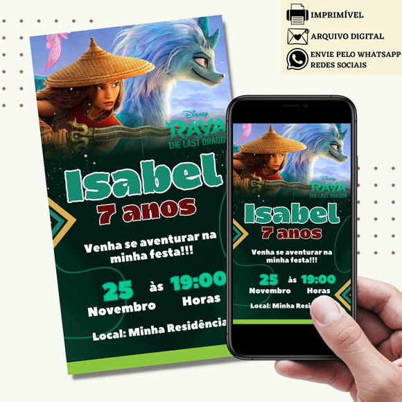 Convite Raya e o Último Dragão Digital Virtual
