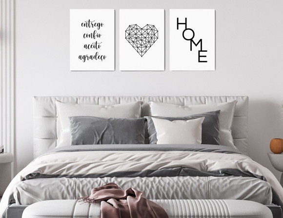 Kit Trio 3 Placas Decorativas Entrego Confio Aceito 30x42 A3