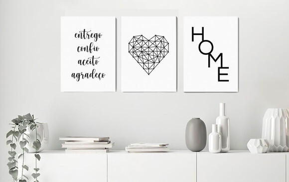 Kit Trio 3 Placas Decorativas Entrego Confio Aceito 30x42 A3