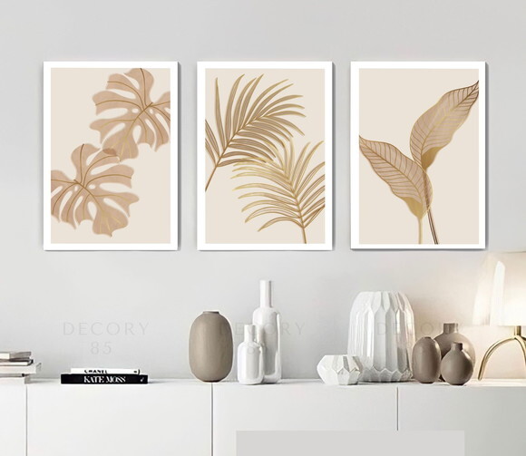 Kit Trio 3 Placas Decorativas Plantas Flores 30x42 A3