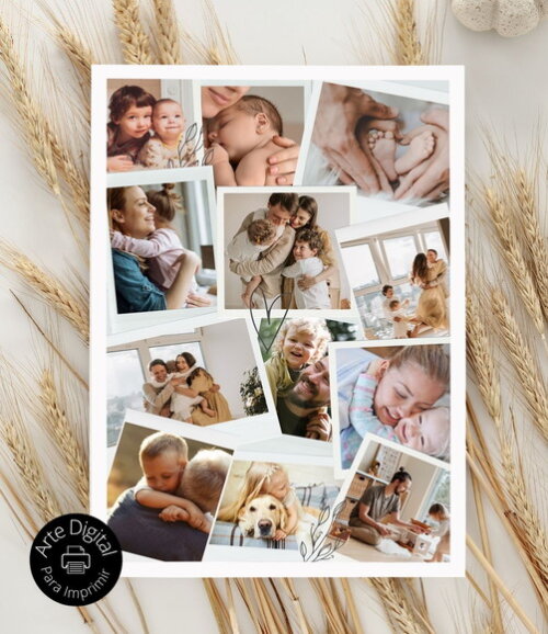 Arte Digital Quadro Família Pai Mãe Amiga Personalizado