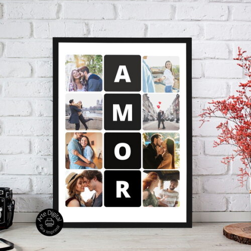 Arte Digital Quadro Personalizado Aniversário De Namoro Foto