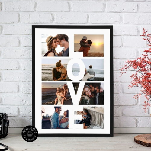 Arte Digital Quadro Personalizado Aniversário De Namoro Foto