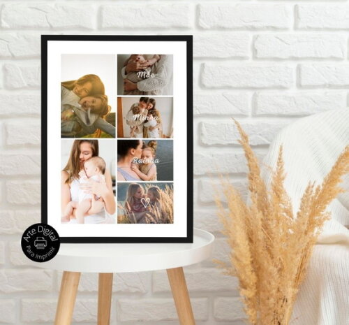 Arte Digital Quadro Personalizado Mãe Presente Dia Das Mães
