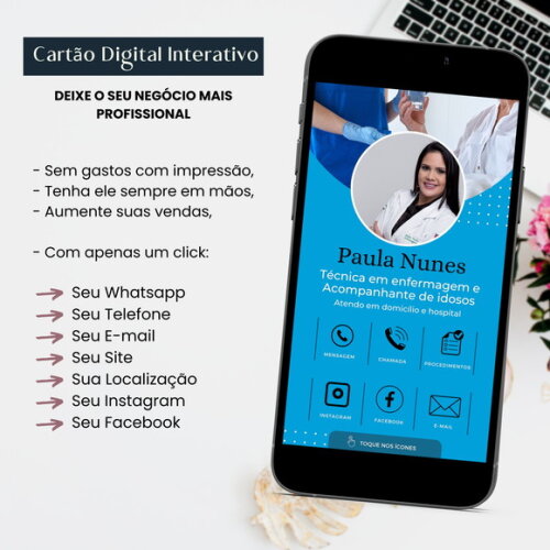 Cartão Digital Interativo de Visita Técnico de Enfermagem