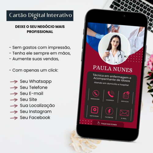 Cartão Digital Interativo de Visita Técnico de Enfermagem