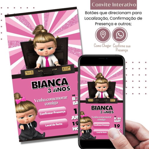 Convite a Poderosa Chefinha Digital Interativo Virtual