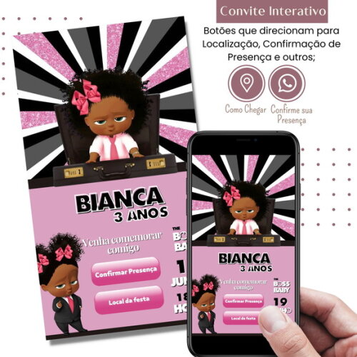 Convite a Poderosa Chefinha Digital Interativo Virtual
