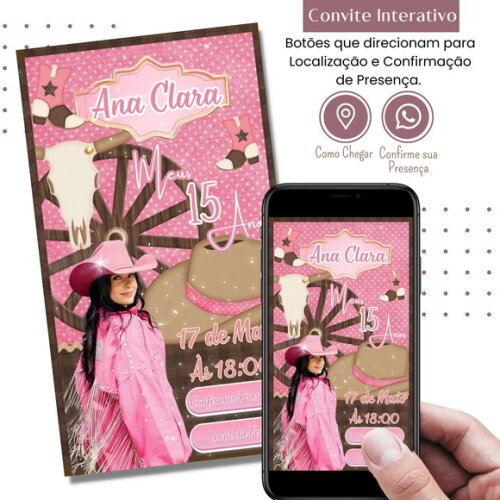 Convite Ana Castela Boiadeira Digital Interativo Virtual