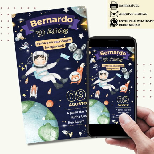 Convite Astronauta Digital Virtual