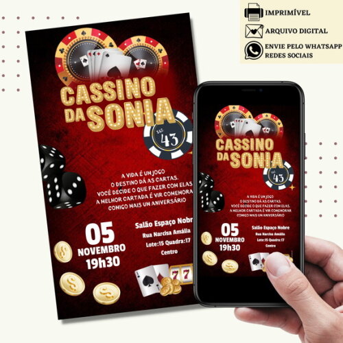 Convite Cassino Las Vegas Digital Virtual