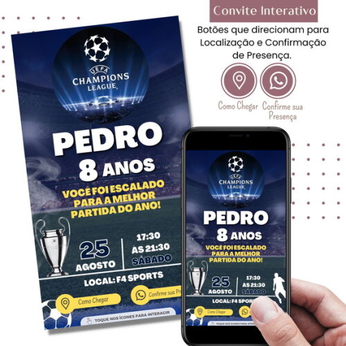Convite Champions-league Uefa Liga dos Campeões Digital