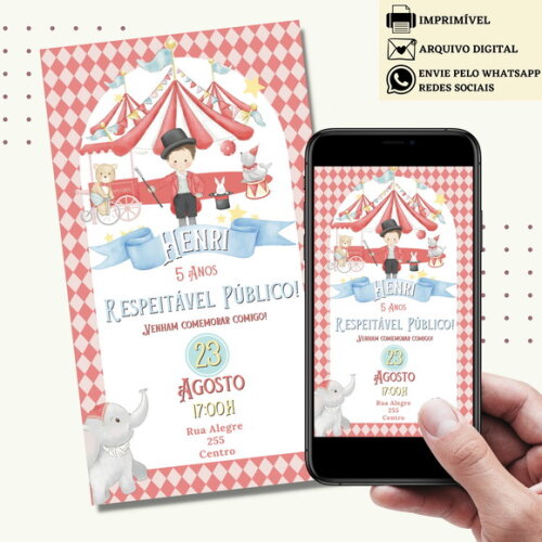 Convite Circo Digital Virtual