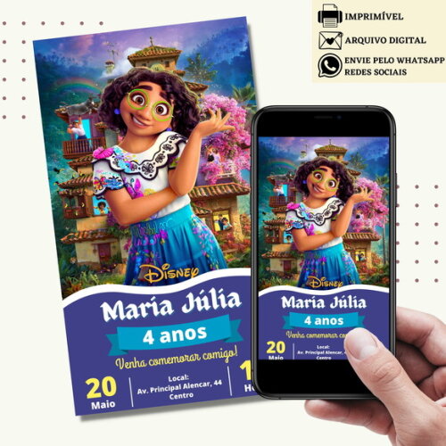 Convite Digital Encanto Mirabel Virtual