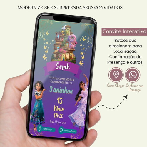 Convite Digital Encanto Mirabel Interativo Virtual