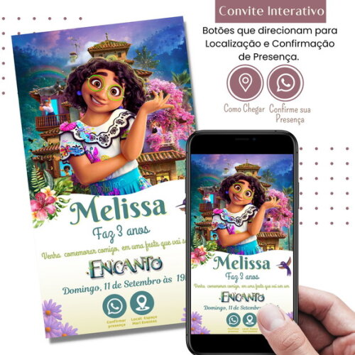 Convite Digital Encanto Mirabel Interativo Virtual