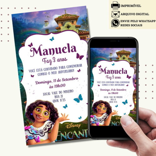 Convite Digital Encanto Mirabel Virtual