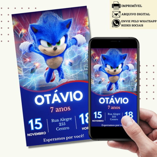 Convite Digital Sonic Virtual