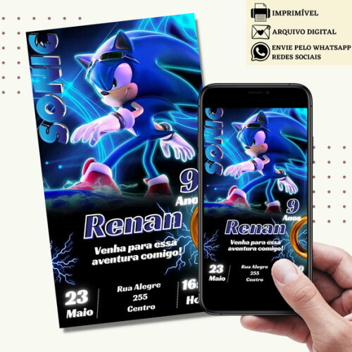 Convite Digital Sonic Virtual