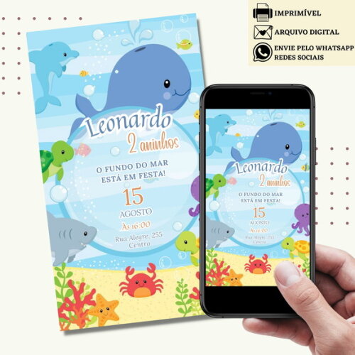Convite Fundo do Mar Digital Virtual