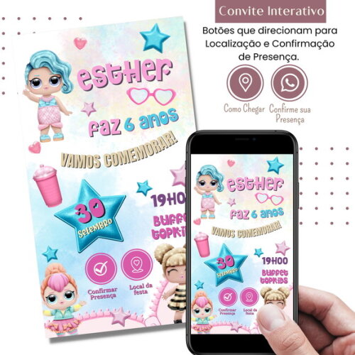 Convite Lol Surprise Digital Interativo Virtual