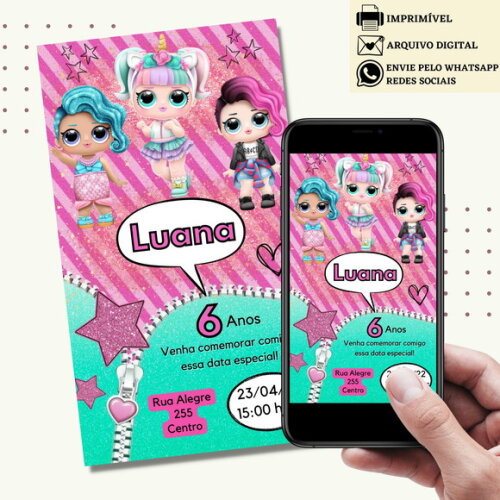 Convite Lol Surprise Digital Virtual