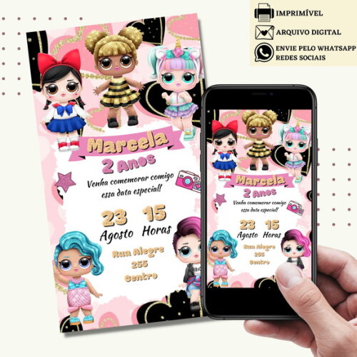 Convite Lol Surprise Digital Virtual