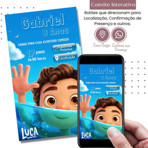 Convite Luca Digital Interativo Virtual