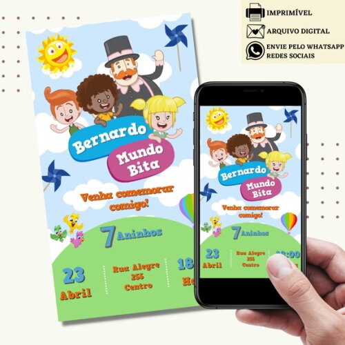 Convite Mundo Bita Digital Virtual