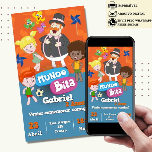 Convite Mundo Bita Digital Virtual