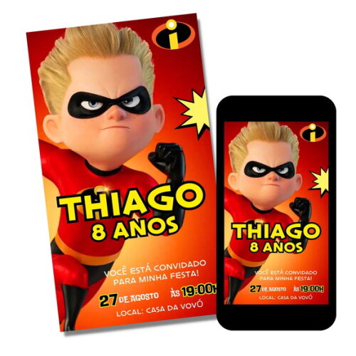 Convite os Incríveis Flecha Digital Virtual