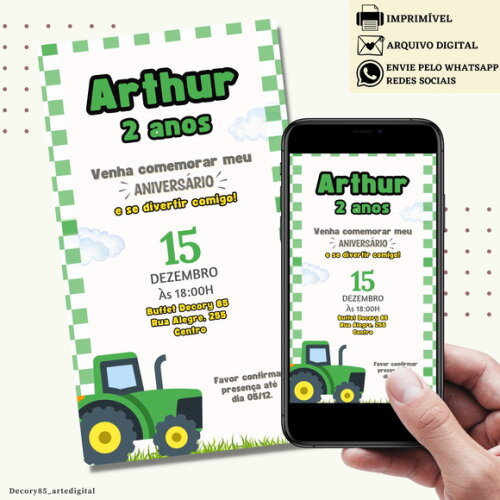 Convite Trator Agro Digital Virtual