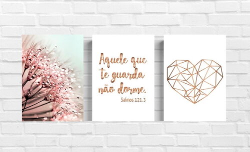Kit Trio 3 Placas Decorativas Aquele Que Te Guarda 21x30 A4