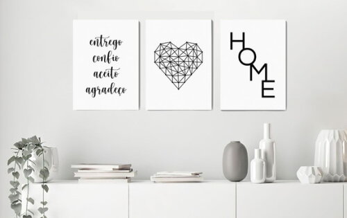 Kit Trio 3 Placas Decorativas Entrego Confio Aceito 30x42 A3