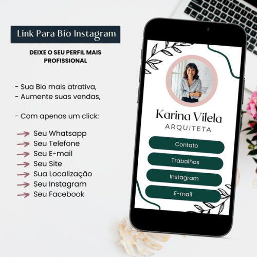 Link para Bio do Instagram Personalizado Arquiteta