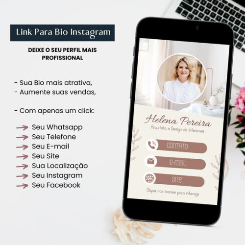 Link para Bio do Instagram Personalizado Arquiteta