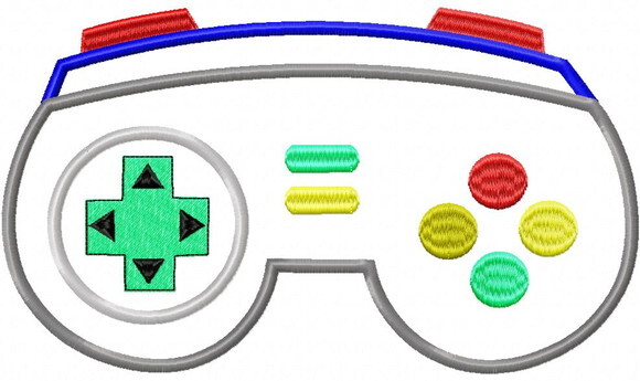 Matriz de Bordado Controle de Videogame Aplique