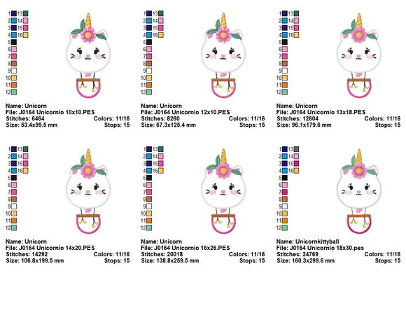 Matriz de Bordado Animais no Balão Fofinhos Aplique