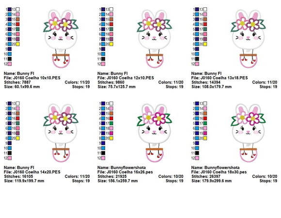 Matriz de Bordado Animais no Balão Fofinhos Aplique