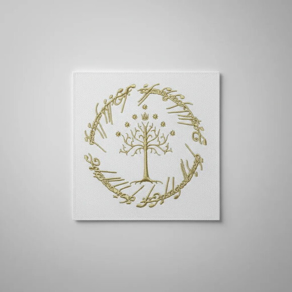 Matriz de Bordado Árvore de Gondor Senhor dos Anéis Ponto Satin
