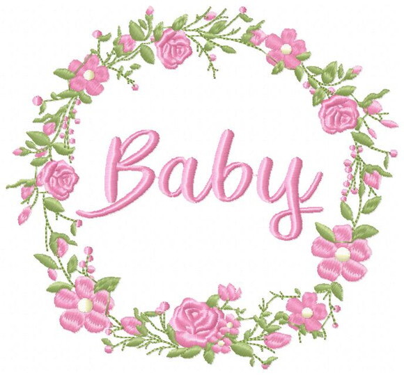 Matriz de Bordado Baby Floral Delicado Ponto Satim
