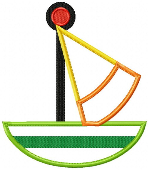 Matriz de Bordado Barquinho Alegre Aplique