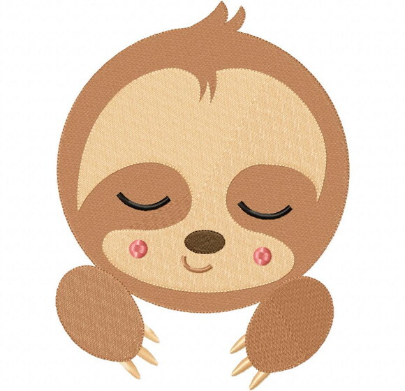 Matriz de Bordado Bicho Preguiça Baby Ponto Cheio